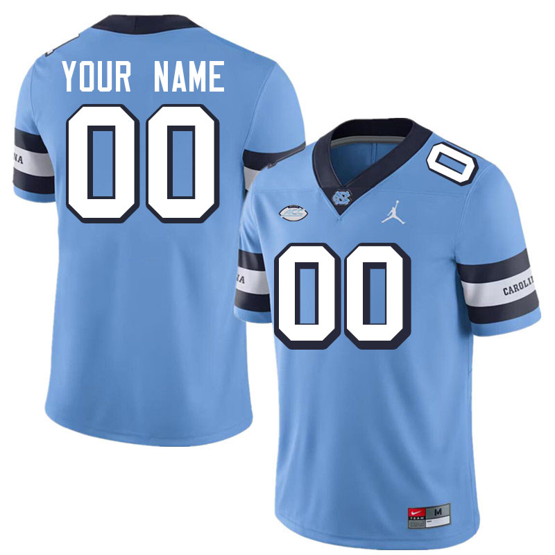 Custom North Carolina Tar Heels Name And Number College Football Jerseys Stitched-Alternate Blue